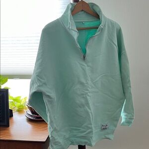 Mint Green Quarter-Zip Sweatshirt